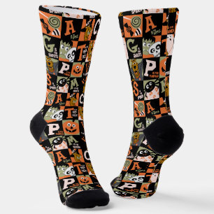 Scooby-Doo Halloween Pattern Socks