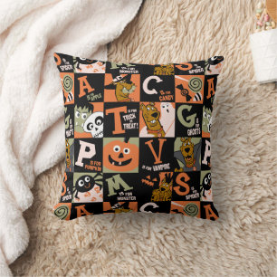 Scooby-Doo   Halloween Pattern Throw Pillow