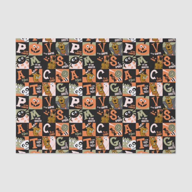 Scooby-Doo | Halloween Pattern Tissue Paper (Front)