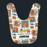 Scooby-Doo Halloween Photos Pattern Bib<br><div class="desc">Have a spooky time with this fun Halloween Scooby-Doo pattern, featuring the gang and some festive jack-o-lanterns! Adorn your tables with this design on a custom table cloth, get some festive gift bags with this design, or keep cozy with a fleece blanket! Shop this graphic on even more customizable Zazzle...</div>