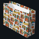 Scooby-Doo Halloween Photos Pattern Large Gift Bag<br><div class="desc">Have a spooky time with this fun Halloween Scooby-Doo pattern, featuring the gang and some festive jack-o-lanterns! Adorn your tables with this design on a custom table cloth, get some festive gift bags with this design, or keep cozy with a fleece blanket! Shop this graphic on even more customizable Zazzle...</div>