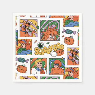 Scooby-Doo Halloween Photos Pattern Napkin