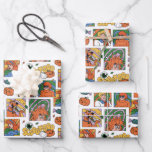 Scooby-Doo Halloween Photos Pattern Wrapping Paper Sheet<br><div class="desc">Have a spooky time with this fun Halloween Scooby-Doo pattern, featuring the gang and some festive jack-o-lanterns! Adorn your tables with this design on a custom table cloth, get some festive gift bags with this design, or keep cozy with a fleece blanket! Shop this graphic on even more customizable Zazzle...</div>