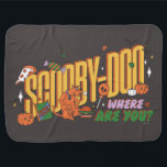 Scooby-Doo Halloween Snack Logo Baby Blanket<br><div class="desc">Enjoy your Halloween haul with this fun Scooby-Doo Scooby Snack logo! Wear this on a cozy t-shirt,  get this graphic on a fun snack tote bag,  or enjoy on a tray. Shop this graphic on even more customizable Zazzle gifts!</div>