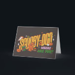 Scooby-Doo Halloween Snack Logo Card<br><div class="desc">Enjoy your Halloween haul with this fun Scooby-Doo Scooby Snack logo! Wear this on a cozy t-shirt,  get this graphic on a fun snack tote bag,  or enjoy on a tray. Shop this graphic on even more customizable Zazzle gifts!</div>