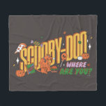 Scooby-Doo Halloween Snack Logo Fleece Blanket<br><div class="desc">Enjoy your Halloween haul with this fun Scooby-Doo Scooby Snack logo! Wear this on a cozy t-shirt,  get this graphic on a fun snack tote bag,  or enjoy on a tray. Shop this graphic on even more customizable Zazzle gifts!</div>