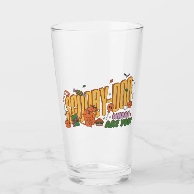 Scooby-Doo Halloween Snack Logo Glass (Front)