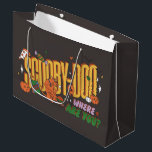 Scooby-Doo Halloween Snack Logo Large Gift Bag<br><div class="desc">Enjoy your Halloween haul with this fun Scooby-Doo Scooby Snack logo! Wear this on a cozy t-shirt,  get this graphic on a fun snack tote bag,  or enjoy on a tray. Shop this graphic on even more customizable Zazzle gifts!</div>