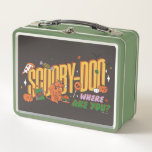 Scooby-Doo Halloween Snack Logo Metal Lunch Box<br><div class="desc">Enjoy your Halloween haul with this fun Scooby-Doo Scooby Snack logo! Wear this on a cozy t-shirt,  get this graphic on a fun snack tote bag,  or enjoy on a tray. Shop this graphic on even more customizable Zazzle gifts!</div>