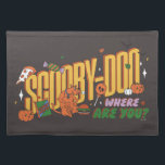 Scooby-Doo Halloween Snack Logo Placemat<br><div class="desc">Enjoy your Halloween haul with this fun Scooby-Doo Scooby Snack logo! Wear this on a cozy t-shirt,  get this graphic on a fun snack tote bag,  or enjoy on a tray. Shop this graphic on even more customizable Zazzle gifts!</div>