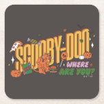 Scooby-Doo Halloween Snack Logo Square Paper Coaster<br><div class="desc">Enjoy your Halloween haul with this fun Scooby-Doo Scooby Snack logo! Wear this on a cozy t-shirt,  get this graphic on a fun snack tote bag,  or enjoy on a tray. Shop this graphic on even more customizable Zazzle gifts!</div>