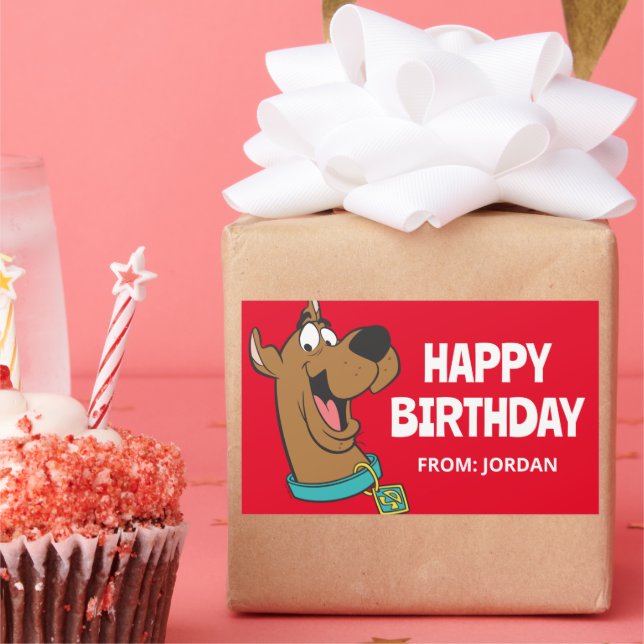 Scooby-Doo Happy Face | Happy Birthday Sticker (Party)