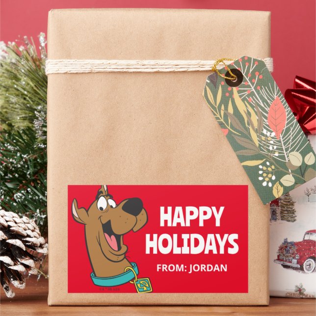 Scooby-Doo Happy Face | Personalized Sticker (Holiday)