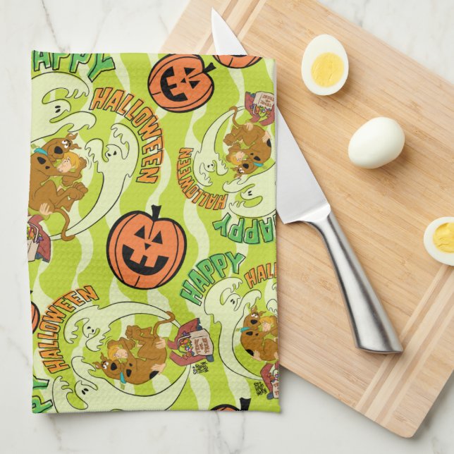 Scooby-Doo | Happy Halloween Pattern Kitchen Towel (Quarter Fold)