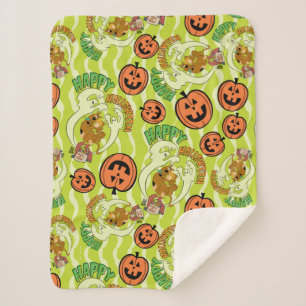 Scooby-Doo Happy Halloween Pattern Sherpa Blanket