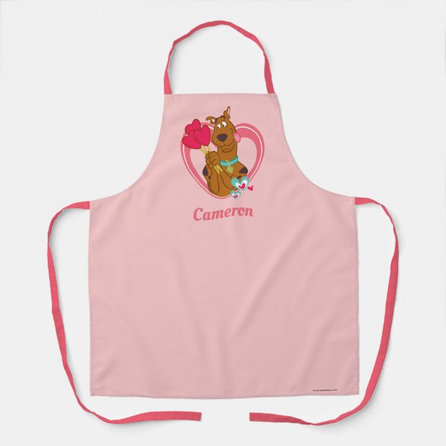 Scooby-Doo Holding Heart Lolipops Apron (Front)