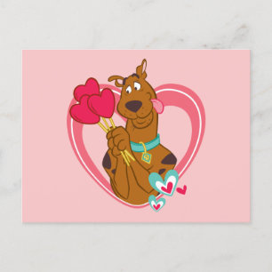 Scooby-Doo Holding Heart Lolipops Holiday Postcard