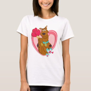 Scooby-Doo Holding Heart Lolipops T-Shirt
