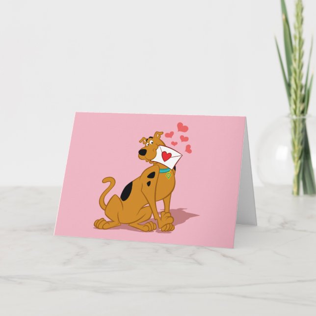 Scooby-Doo - Holding Valentine Envelope Holiday Card (Front)
