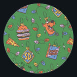 Scooby-Doo Holiday Snack Lights Pattern Classic Round Sticker<br><div class="desc">Keep the holidays festive with this fun Scooby Snacks and holiday lights pattern! Wrap your gifts with this fun design,  have parties on a table cloth,  or decorate with a throw pillow! Shop this graphic on even more customizable Zazzle gifts!</div>