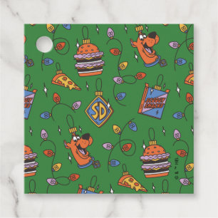 Scooby-Doo Holiday Snack Lights Pattern Favour Tags