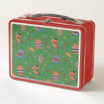 Scooby-Doo Holiday Snack Lights Pattern Metal Lunch Box<br><div class="desc">Keep the holidays festive with this fun Scooby Snacks and holiday lights pattern! Wrap your gifts with this fun design,  have parties on a table cloth,  or decorate with a throw pillow! Shop this graphic on even more customizable Zazzle gifts!</div>