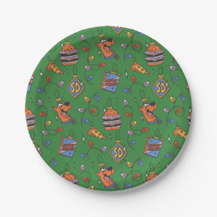Scooby-Doo Holiday Snack Lights Pattern Paper Plate