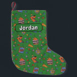 Scooby-Doo Holiday Snack Lights Pattern Small Christmas Stocking<br><div class="desc">Keep the holidays festive with this fun Scooby Snacks and holiday lights pattern! Wrap your gifts with this fun design,  have parties on a table cloth,  or decorate with a throw pillow! Shop this graphic on even more customizable Zazzle gifts!</div>