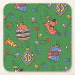 Scooby-Doo Holiday Snack Lights Pattern Square Paper Coaster<br><div class="desc">Keep the holidays festive with this fun Scooby Snacks and holiday lights pattern! Wrap your gifts with this fun design,  have parties on a table cloth,  or decorate with a throw pillow! Shop this graphic on even more customizable Zazzle gifts!</div>