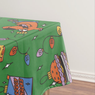 Scooby-Doo Holiday Snack Lights Pattern Tablecloth