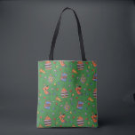 Scooby-Doo Holiday Snack Lights Pattern Tote Bag<br><div class="desc">Keep the holidays festive with this fun Scooby Snacks and holiday lights pattern! Wrap your gifts with this fun design,  have parties on a table cloth,  or decorate with a throw pillow! Shop this graphic on even more customizable Zazzle gifts!</div>