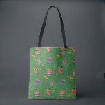 Scooby-Doo Holiday Snack Lights Pattern Tote Bag<br><div class="desc">Keep the holidays festive with this fun Scooby Snacks and holiday lights pattern! Wrap your gifts with this fun design,  have parties on a table cloth,  or decorate with a throw pillow! Shop this graphic on even more customizable Zazzle gifts!</div>