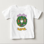 Scooby-Doo Holiday Snack Wreath Graphic Baby T-Shirt<br><div class="desc">Fill up on this fun Scooby-Snack inspired holiday wreath graphic! Wear this on a festive holiday sweater,  carry your holiday shopping with a tote bag,  or enjoy this design on a personalized mug! Shop this graphic on even more customizable Zazzle gifts!</div>
