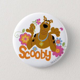 Scooby-Doo In Flowers 2 Inch Round Button