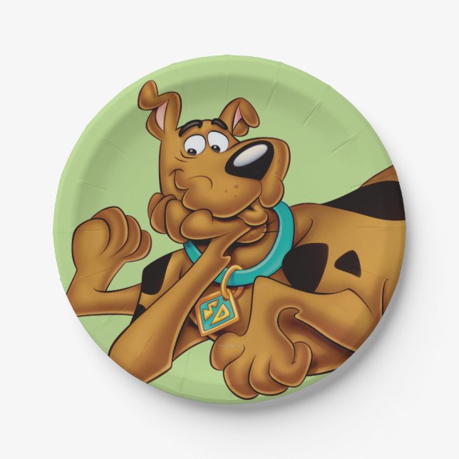 Scooby-Doo Lying Down Paper Plate (Front)