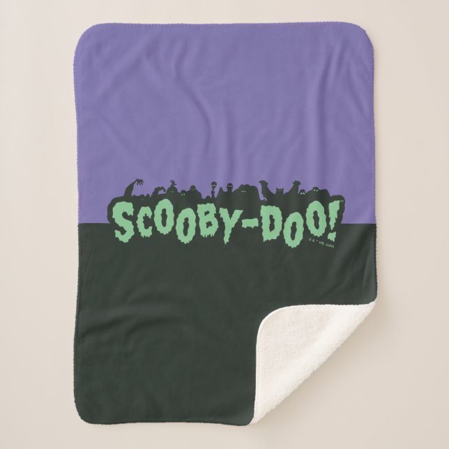 Scooby-Doo! Monster Silhouette Logo Sherpa Blanket (Front)