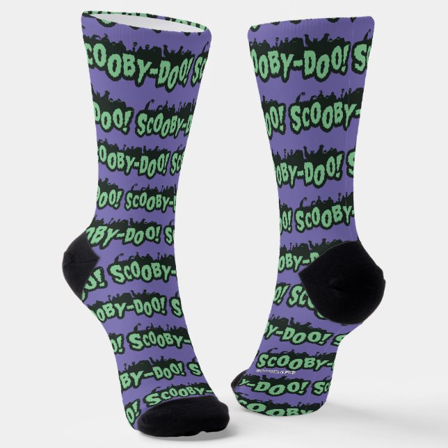 Scooby-Doo! Monster Silhouette Logo Socks (Angled)