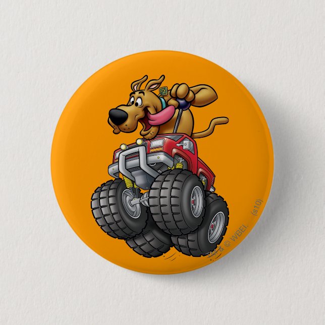 Scooby Doo-Monster Truck 2 Inch Round Button (Front)