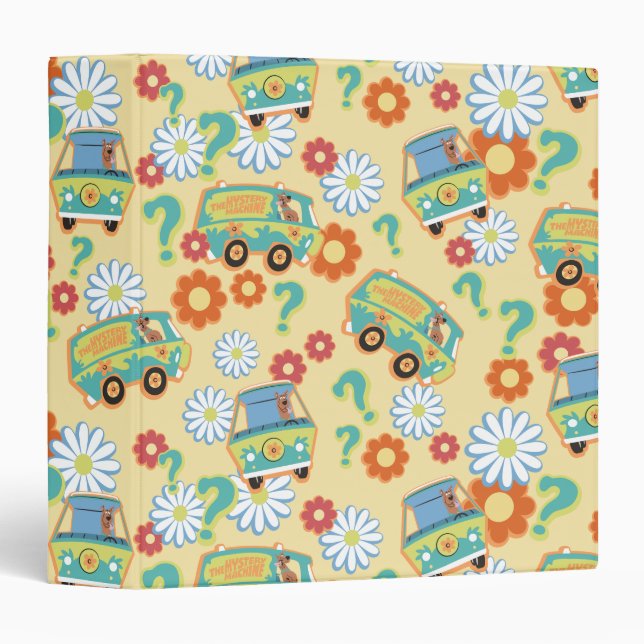 Scooby-Doo Mystery Machine Flower Pattern Binder (Front/Spine)