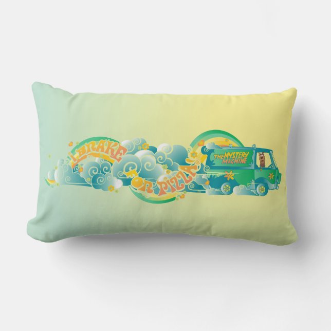 Scooby-Doo | Mystery Machine "I Brake For Pizza" Lumbar Pillow (Front)