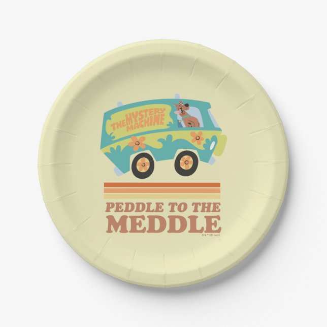 Scooby-Doo Mystery Machine "Peddle to the Meddle" Paper Plate (Front)
