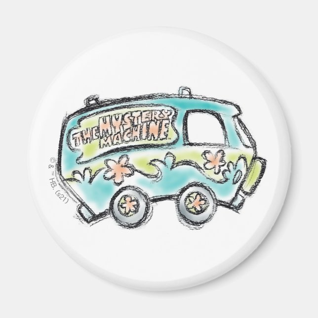 Scooby-Doo | Mystery Machine Sketch Magnet (Front)
