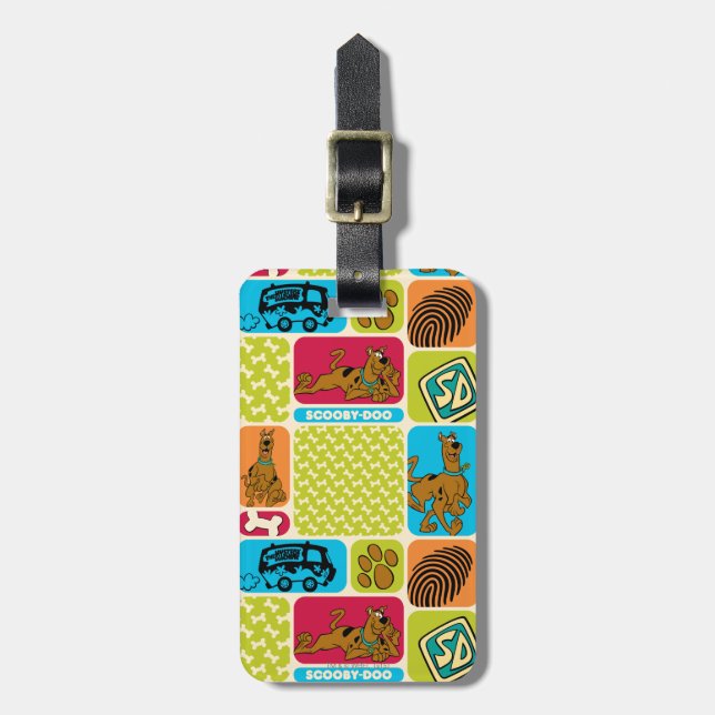 Scooby-Doo Mystery Pattern Luggage Tag (Front Vertical)