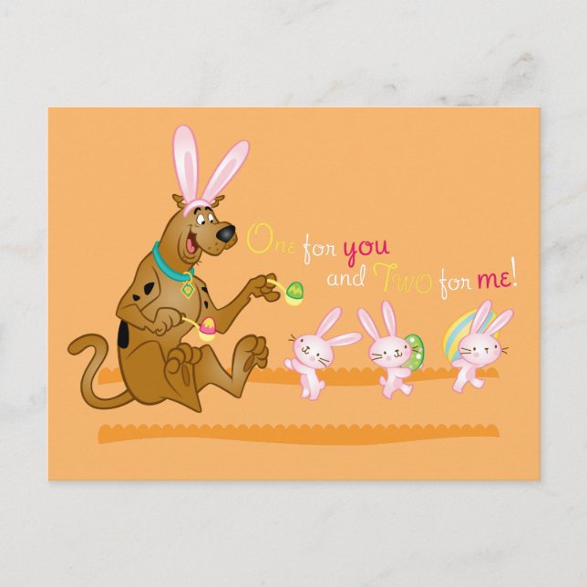 Scooby-Doo "One for You, Two for Me" Easter Postcard (Front)