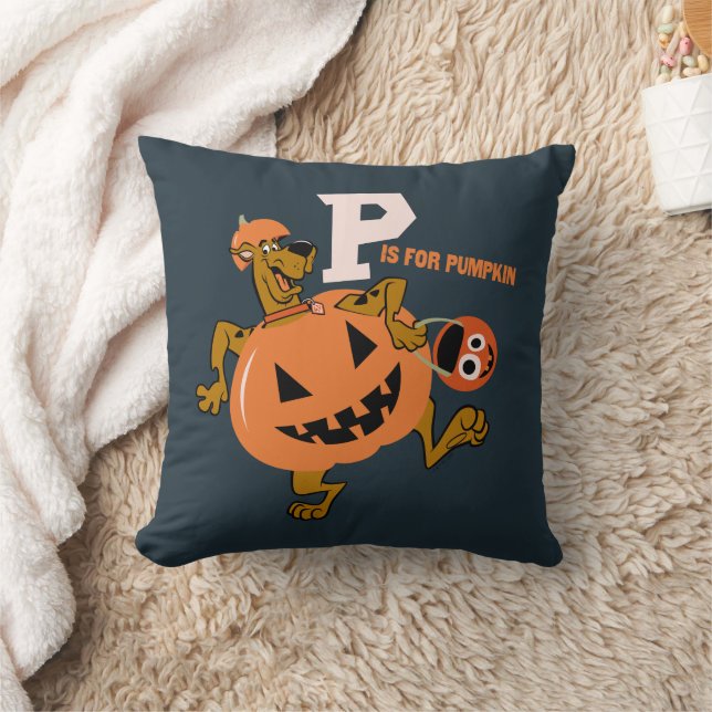 Scooby-Doo | P is for Pumpkin Throw Pillow (Blanket)