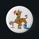 Scooby-Doo Paints 2 Inch Round Button<br><div class="desc">Scooby Doo's Adventures Collection</div>