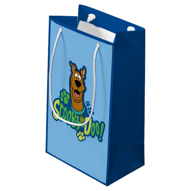 Scooby-Doo Paw Print Character Badge Small Gift Bag (Back Angled)
