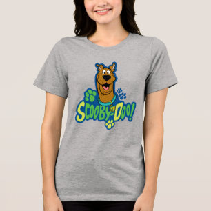 Scooby-Doo Paw Print Character Badge Tri-Blend Shirt