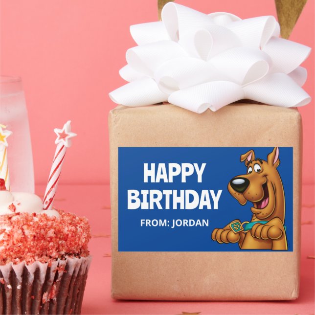 Scooby-Doo Paws Up | Happy Birthday Sticker (Party)