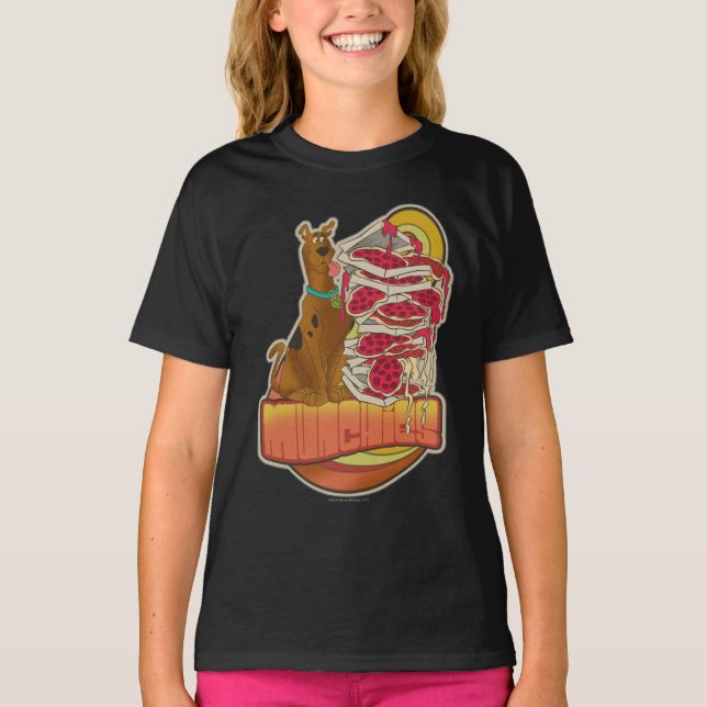 Scooby-Doo | Pile of Pizza "Munchies" Graphic T-Shirt (Front)